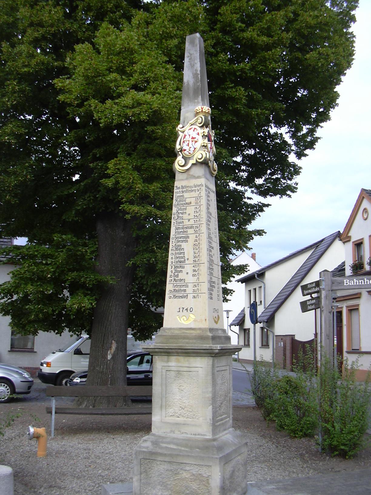 Kursächsische Postmeilensäule Lübbenau